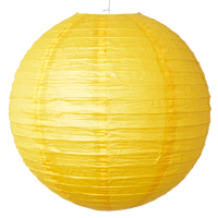 12 x Yellow Round 12" Paper Lantern 