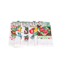 12 x Kitchen Towel Terry Towelling, Assorted Patterns