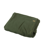 Heavy Duty Canvas Tarp Tarpaulin 12' x 12' 16oz Waterproof Green