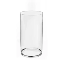 6 x Clear Glass Vases Cylinder 20CM x 10CM Wedding Event Table Deco Bulk Lot
