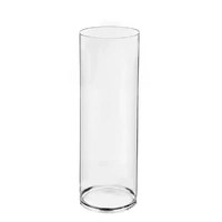6 x Clear Glass Vases Cylinder 30CM x 10CM Wedding Event Table Deco Bulk Lot