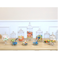 10 PCS Candy Lolly Jars Bowls Buffet Glass Assort Size Wedding Party