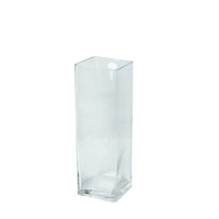 Clear Square Glass Vases 30CM x 10CM Wedding Event Table Deco 