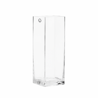 Clear Square Glass Vases 40CM x 10CM Wedding Event Table Deco 