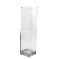 Clear Square Glass Vases 50CM x 10CM Wedding Event Table Deco 