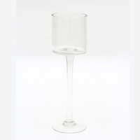12 x Clear Glass Hurricane Candle Holder - 30cm