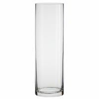 6 x Clear Glass Vases Cylinder 50CM x 15CM Wedding Event Table Deco Bulk Lot