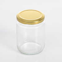 35 x 240ML Gold Lid Candy Jam Glass Jars Honey Preserving Wedding Favours