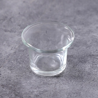 48 x Clear Flared Glass Votive Tea Light Candle HOLDER ONLY