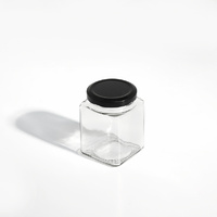 35 x 200ML Black Lid Wedding Favours Preserving Jar 