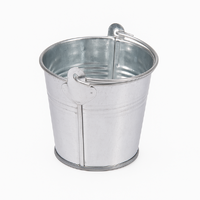 Bulk Lot x 25 Mini Silver Tin Buckets Wedding Party Accessory Candy Gift Container