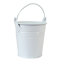 Bulk Lot x 25 Mini White Tin Buckets Wedding Party Accessory Candy Gift Container