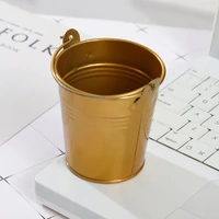 Bulk Lot x 25 Mini Gloss Gold Tin Buckets Wedding Party Candy Gift Container