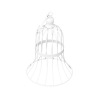 12 X White Wedding Bird Cage Bell Metal Candy Favor Gift Decoration 