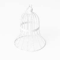 12 X White Wedding Bird Cage Bell Metal Candy Favor Gift Decoration 