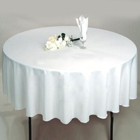 Bulk Lot 10 x 220cm White Round Tablecloths Wedding Event Party Function Decoration