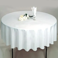 Bulk Lot 10 x 220cm White Round Tablecloths Wedding Event Party Function Decoration