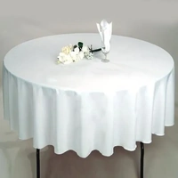 Bulk Lot 10 x 320cm White Round Tablecloths Wedding Event Party Function Decoration