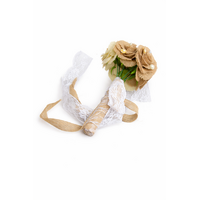 Rustic Wedding Bouquet Bridal Burlap Flower Hessian Roses Flower Handmade 