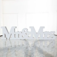 Large White Wooden Mr&Mrs Letters Sign 42cm