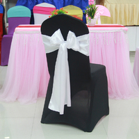 10 x White Satin Table Runner Chair Cover Sash Ribbon Roll Wedding Decor
