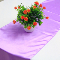 10 x Lavender Satin Table Runner Chair Cover Sash Ribbon Roll Wedding Decor