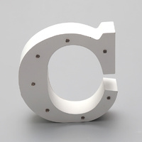 'C'  White Alphabet Wooden Letter LED Sign Light