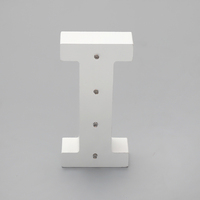 'I'  White Alphabet Wooden Letter LED Sign Light