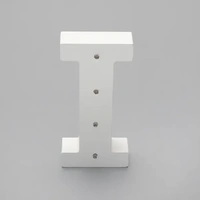 'I'  White Alphabet Wooden Letter LED Sign Light