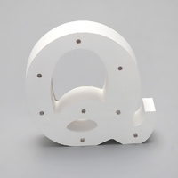 'Q'  White Alphabet Wooden Letter LED Sign Light