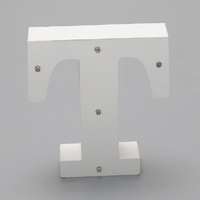 'T'  White Alphabet Wooden Letter LED Sign Light