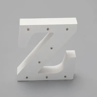 'Z'  White Alphabet Wooden Letter LED Sign Light