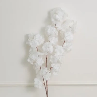 10 x 1m White Artificial Cherry Flowers Silk Plum Blossom