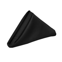 Bulk Lot 100 x Black Square Napkin Diner Restaurant Hanky Wedding Event Party Table Deco