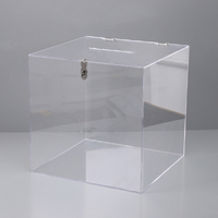 Large Clear Acrylic Wedding Wishing Well Money Gift Card Box