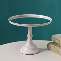 White Metal And Mirror Plate Cupcake Cake Stand 