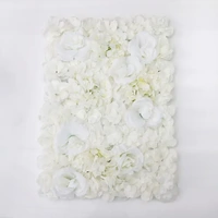 10 x Premium White Artificial Hydrangea And Rose Flower Wall Panels 60x40cm