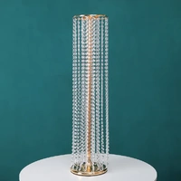 2 x Gold Acrylic Crystal Flower Stand 90cm 