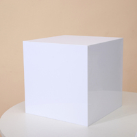 White Square Cube Acrylic Table Riser 30x30x30cm