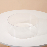 Clear Round Cylinder Acrylic Table Riser 30x30x12cm