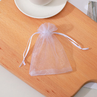 100 x White Organza Favours Gift Bags Pouches 9x12cm 