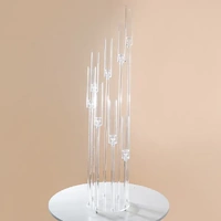 8 Head All Clear Acrylic Candelabra Candlestick Dinner Candle Holders Stand