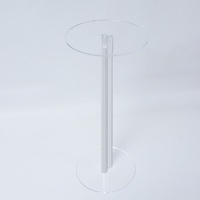 60cm Clear Acrylic Display Stand Round