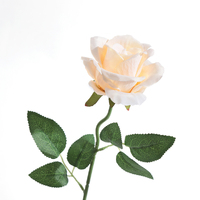10 x Artificial Rose Bloom Champagne 50cm