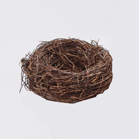 12 x Rattan Bird Nest Decoration 10cm