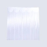 White Backdrop Curtain with Decorative Valance 3m x 3m
