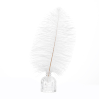 100 x White Ostrich Feathers 35-40cm 