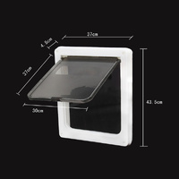 White 2 Way Lockable Pet Dog Flap Door Large 37x43.5cm