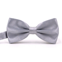 10 x Mens Silver Bow Tie Tuxedo Adjustable Bowtie Wedding Formal Party Neckwear