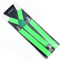 10 x Light Green Mens Womens Y-Back Clips Suspenders Adjustable Elastic Braces